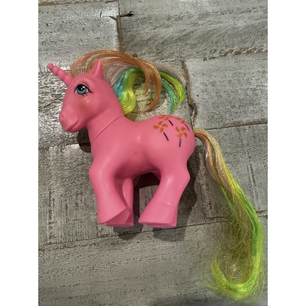 VTG My Little Pony PINWHEEL Rainbow Unicorn Pony And Comb Hasbro 1984 - Picture 2 of 7
